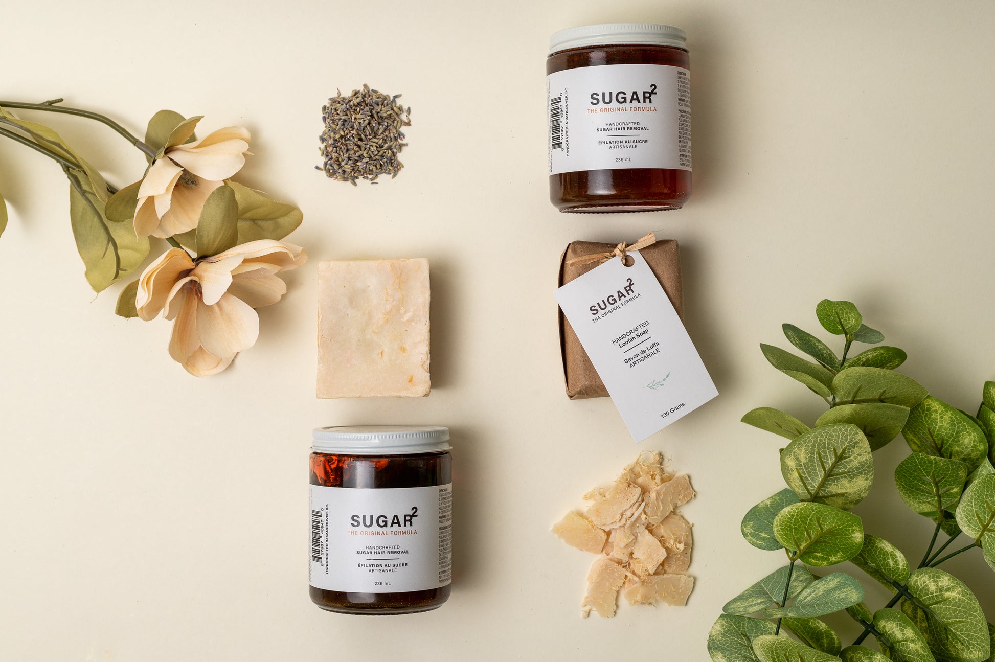 West Coast bundle aesthetic, sugar jar + loofah soap